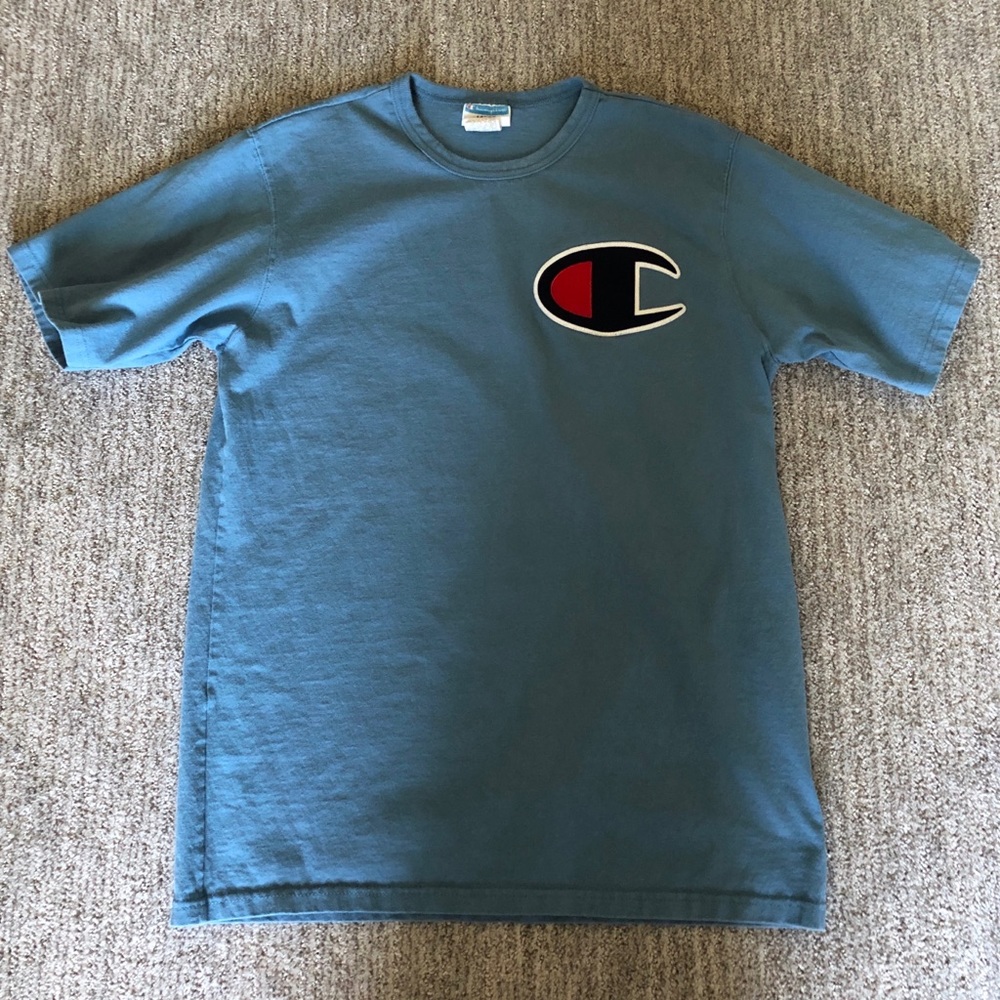 Mens Blue Champion T-Shirt Large